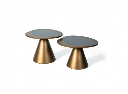 Coffee table 2x Round Gold Table Side table Luxury Furniture Tables Living Room